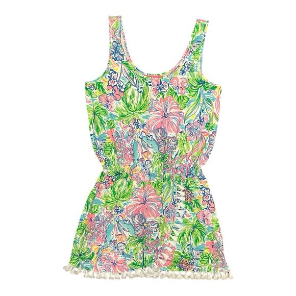 Lilly Pulitzer Jarrett Romper Small Multi Lilly Loves Hawaii
